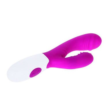 Vibratore Massaggiatore in Silicone Viola con 7 Modalità di Vibrazione
